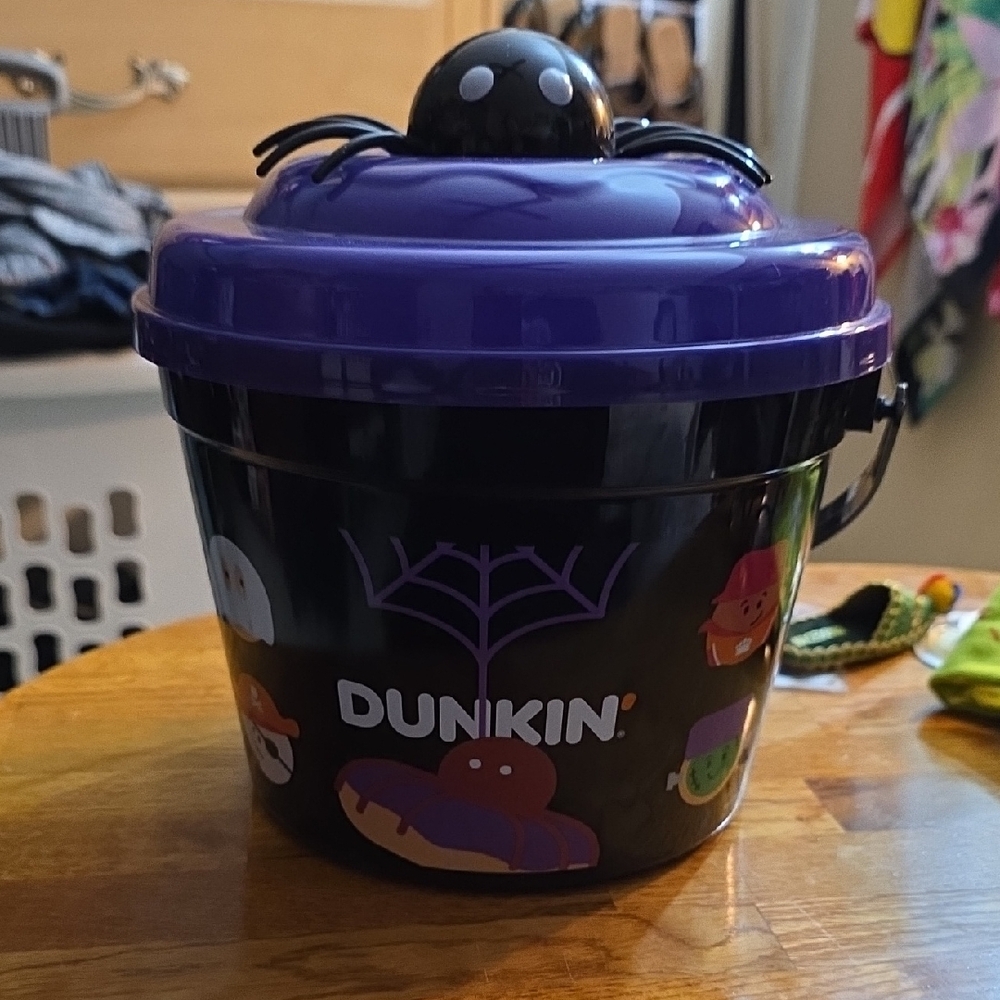 Dunkin' Halloween Treat Bucket - Black and Purple